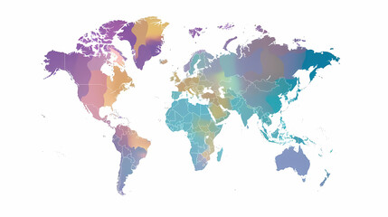  Dotted world map,color world map,Vector design illustration