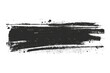 © john - long hand drawn isolated paintbrush stripe with dirty black color ink splatter paint texture distress rough background scratch grain noise rectangle stamp AI