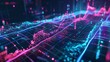 © Plaifah - Abstract digital representation of a stock chart with glowing lines and data points.