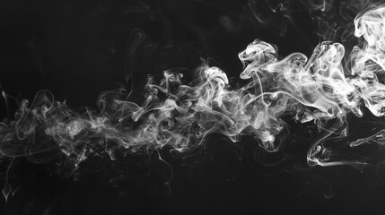 Poster - Bright, luminous cigarette smoke patterns forming in mid-air.