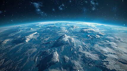 Canvas Print - high resolution satellite view of planet earth focused on north pole arctic ocean and greenland elem