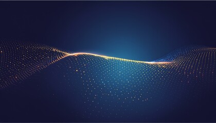 Abstract digital technology representation for networks, communication and cyber applications - Blank space on top with image on bottom