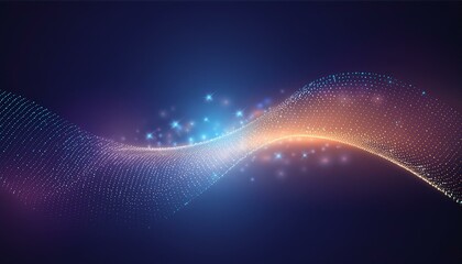 Abstract digital technology representation for networks, communication and cyber applications - Blank space on top with image on bottom