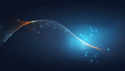 Abstract digital technology representation for networks, communication and cyber applications - Blank space on top with image on bottom