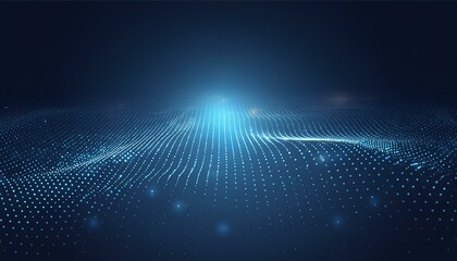 Abstract digital technology representation for networks, communication and cyber applications - Blank space on top with image on bottom
