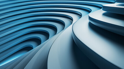 Wall Mural - abstract background blue stripes 3d wallpaper, business background
