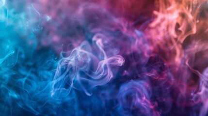 Poster - Close-up of colorful cigarette smoke patterns floating in the air.