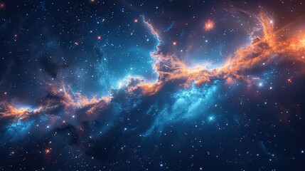 Wall Mural - A celestial tapestry adorned with twinkling stars..illustration