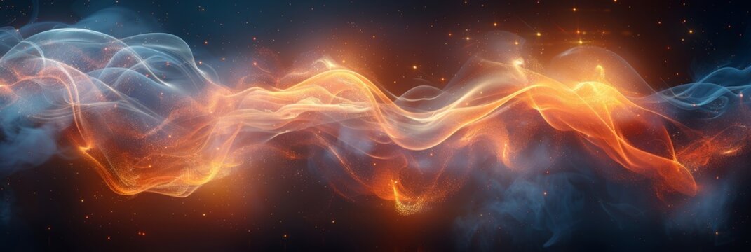 Futuristic Abstract Fire Wave Background for Technology Concepts Generative AI