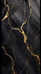 Wall Mural - black and golden marble background with smudge grey effect abstract background