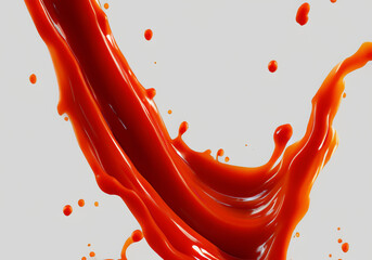 Wall Mural - Red tomato ketchup splash