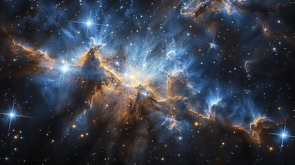 Wall Mural - star field in outer space.illustration