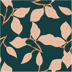 Sticker - seamless pattern floral pattern textile vector tropical bicolor faces flower leaves miniprint animal grometric love