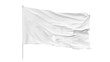 © BoszyArtis - White Blank Flag Isolated on a White Background