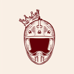 Retro helmet with vintage design