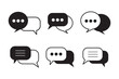 © vector studio - chat message icon set, Chat speech bubble, Social media message. Vector illustration