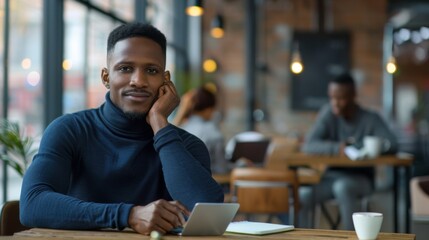 Sticker - Confident Professional at Coffee Shop