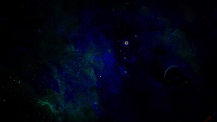 Wall Mural - colorful nebula particles space background