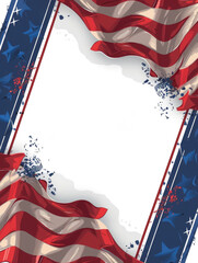 Vertical poster template for USA american memorial day, independence day