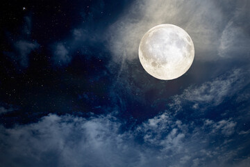 Wall Mural - full moon night