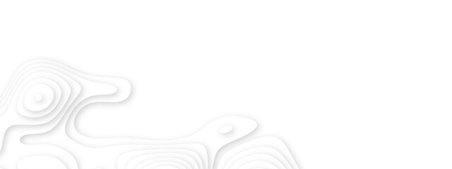 Wall Mural - white paper cut decoration textured with wavy layers 3d topography relief background. abstract white
