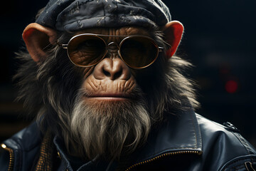 Poster - Monkey in criminal style