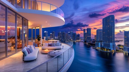 Discover the zenith of urban sophistication from the lofty heights of a double-height loft atop one of Brickell Key's most prestigious buildings in Miami