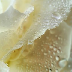 Canvas Print - A close up of a flower with water droplets on it