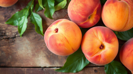 Wall Mural - Top view of apricot on background