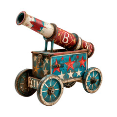 Circus cannon. Isolated on transparent background.