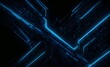 © Rafli - Abstract black with blue neon glowing light