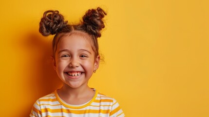 Sticker - A Cheerful Girl in Stripes