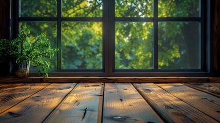 Wooden floor with natural background