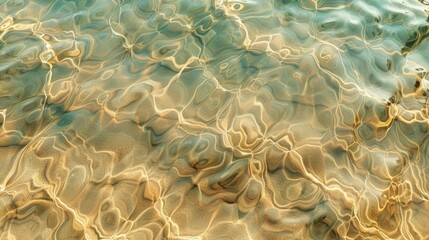 Wall Mural - The water is calm and the sand is rippling