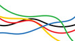 © JunnU studio - Abstract wavy stripes way of Olympic games colors isolated white background. Vector illustration.eps10