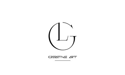 gl, lg, g, l abstract letters logo monogram