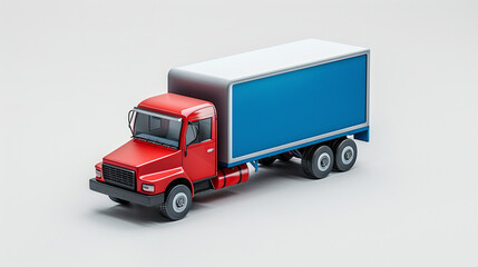 Wall Mural - Isometric 3D icon of truck, automotive, transportation, design, illustration