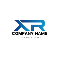 Letter XR initial logo design 