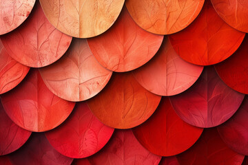Aufkleber - A pattern of overlapping ellipses with a gradient from light coral to deep red, adding warmth and intensity,