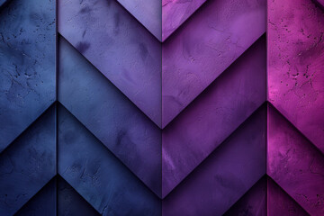 Leinwandbilder - A series of chevrons with gradients from pale lavender to rich violet, adding depth and elegance,