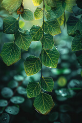 Leinwandbilder - Concentric hexagons with gradients from light lime to deep olive, creating a fresh and vibrant appearance,