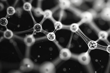Leinwandbilder - A pattern of interlocking circles made of dots, with lines connecting the centers, forming a complex geometric web,