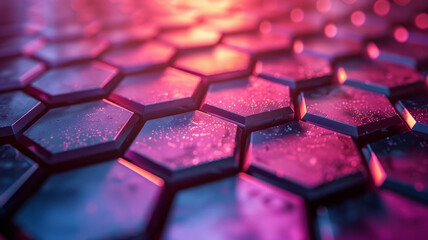 Aufkleber - A gradient fill within a hexagonal grid, transitioning smoothly from light to dark, creating a sense of movement,