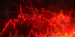 © SRITE KHATUN - Red stock market graph abstract background depicting financial downturn, bankruptcy, loss, recession, crash, and economic crisis