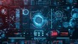 © PixeloAI - The interface of a futuristic artificial intelligence, displaying complex algorithms and data analytics visualization