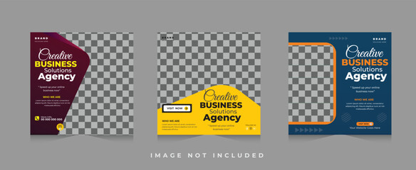 Wall Mural - Digital marketing social media banner template