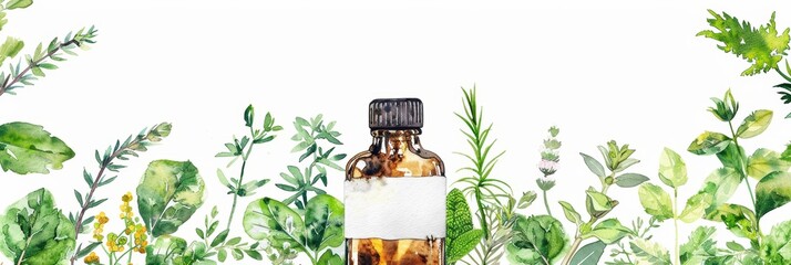 Wall Mural - Natural Remedies and Aromatherapy Concept Generative AI