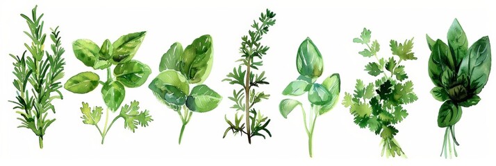 Sticker - Fresh Herbs Illustration for Healthy Food and Wellness Generative AI