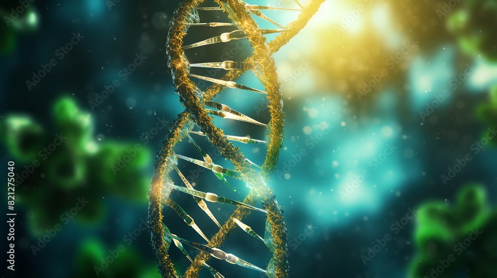 The double helix structure of DNA, a molecule that encodes the genetic ...