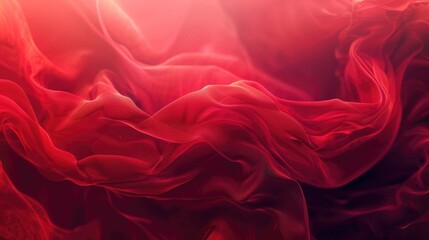Red abstract background. Wavy folds of red silk or satin fabric. AIG535